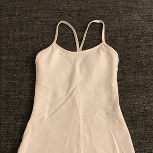 Lulu Lemon White Power Y tank Size 2